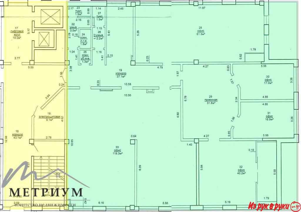 Офис 118,3 кв.м., ул. Платонова Б.В. 1/Б