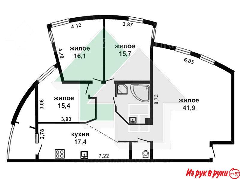 3-комн. квартира, Халтурина ул, 8/10, площадь: общая 131 кв.м., жилая 