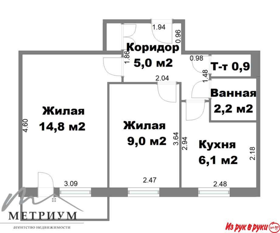 2-х комнатная квартира, ул. Толстого, д.3А в г. Молодечно