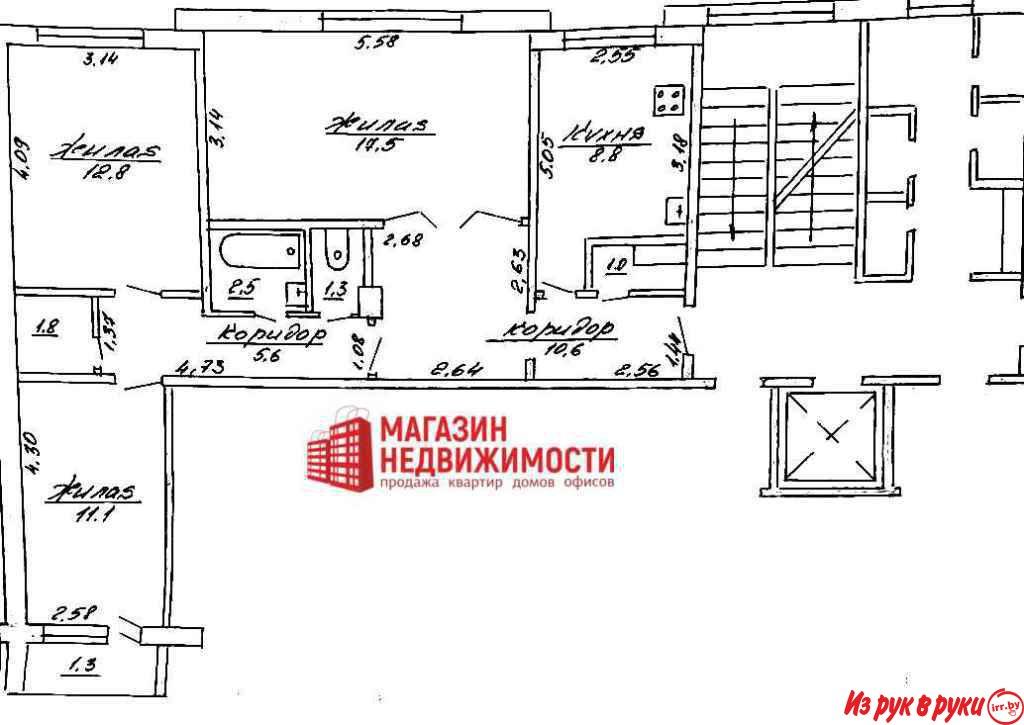 В продаже 3-комнатная квартира в г. Гродно на ул. Репина 29.

Квартира