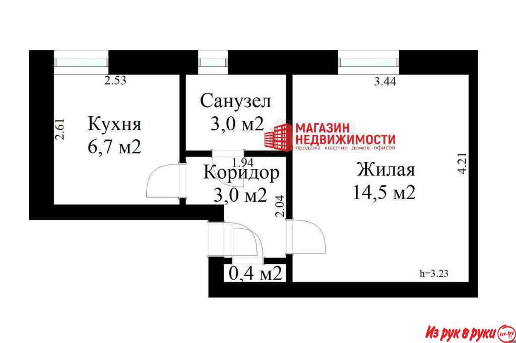 В продаже в историческом центре г. Гродно уютная однокомнатная квартир