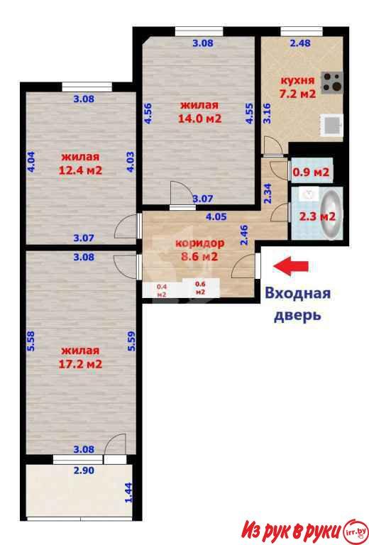 Квартира расположена в одном из чистых и спокойных районов Минска. Отл