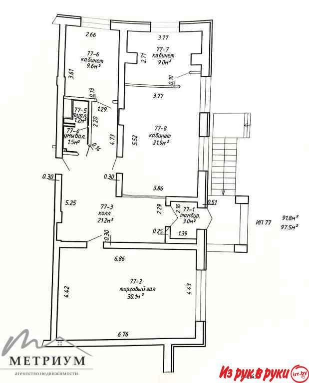 Аренда офиса 97,5 м2 по ул. Тепличная, 1