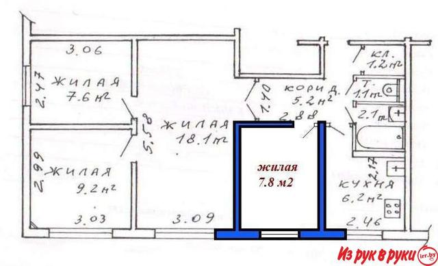 Продажа комнаты. Восток. Экологически чистый район. 
Рядом магазины, б