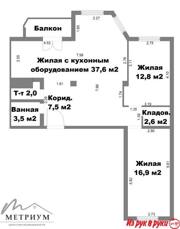 3-комнатная квартира, ул. Каменногорская 60