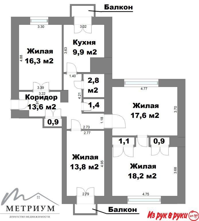 4-ка в центре, пр-т Независимости, 44 дом «Вечерний Минск»