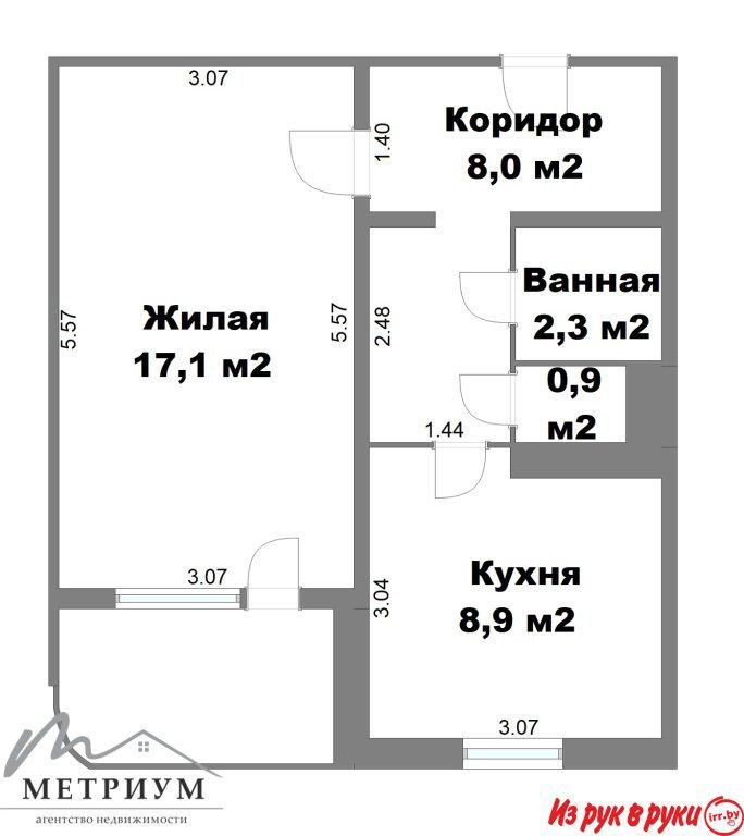 Большая 1-ком квартира, ул.Слободская 157 возле ст.м.Малиновка