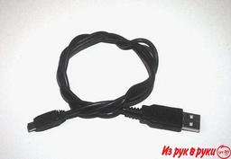 Кабель USB - Mini4P-USB. Длина: 75см. Чёрный цвет.