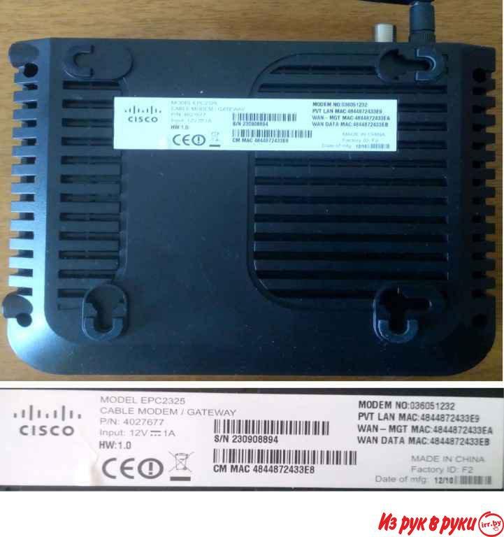 Wi-Fi роутер/кабельный модем Cisco EPC2325/802.11g