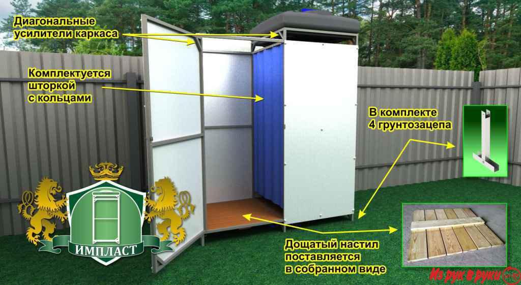 Садовые летние души Баки 55-200л. Импласт, Престиж. Доставка. Гарантия