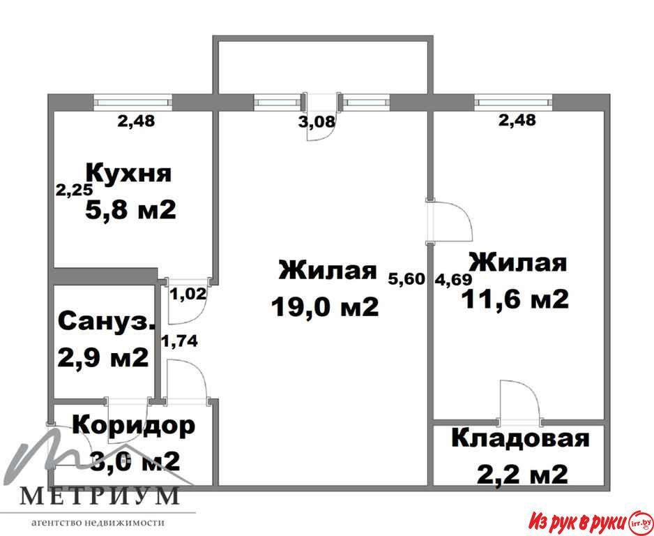 Купить 2-комнатную квартиру, пер. Козлова, 16Б