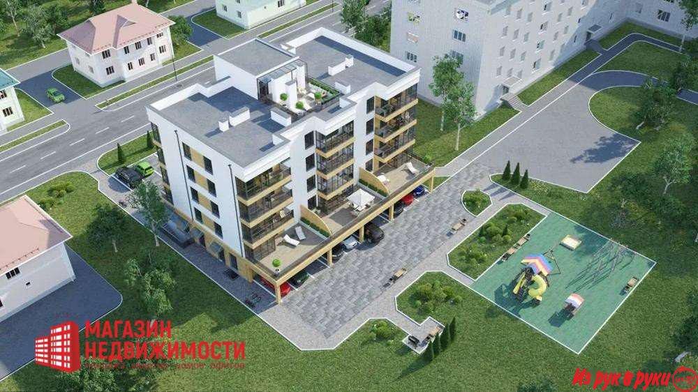 В продаже квартира с огромной (50 м2) террасой, находится в доме улучш