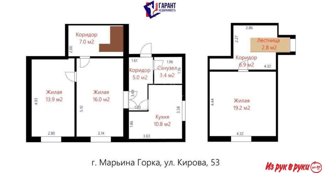 Продается просторная 3-х комнатная квартира в блокированном жилом доме