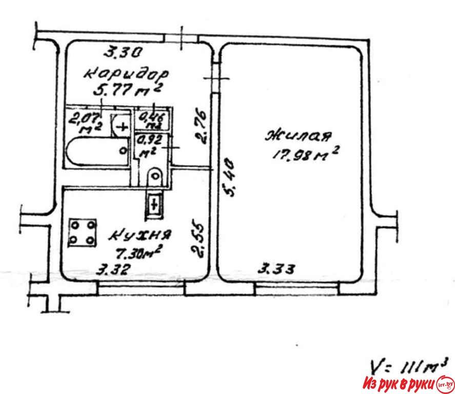 1-комн. квартира, Уборевича ул, 114, 1/9, площадь: общая 34.5 кв.м., ж