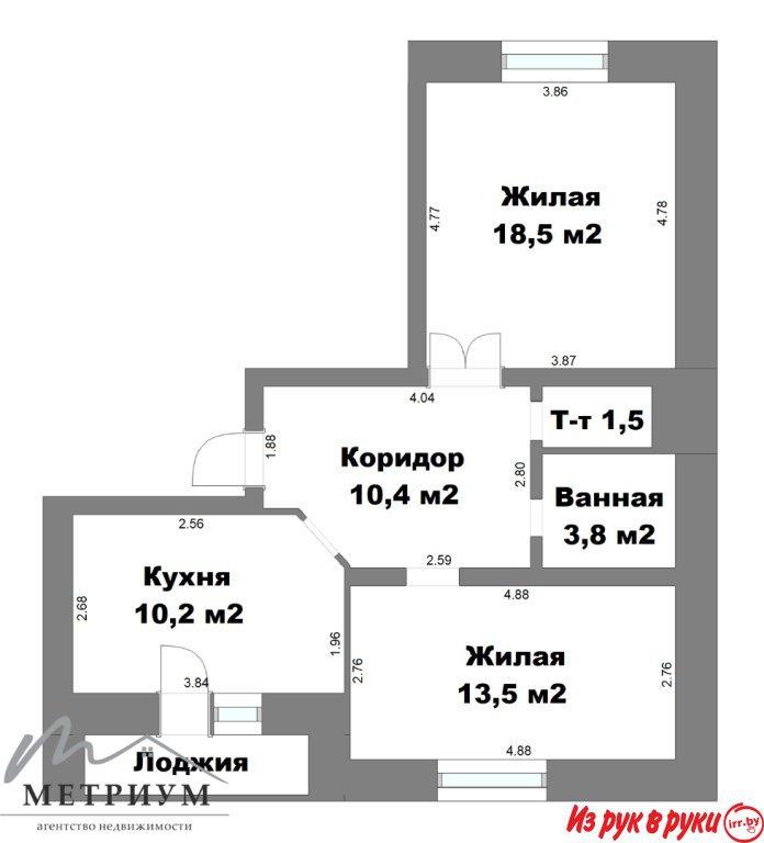 2-х комнатная квартира по ул. Великий Гостинец, 154А в г. Молодечно