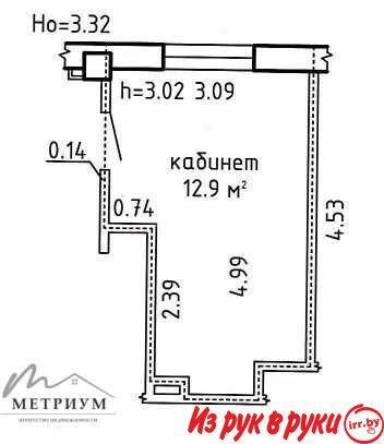 Продажа офиса 12,9 м2, ул. Ратомская, 1Б в БЦ «Добродеево»