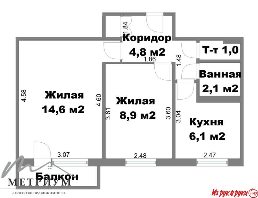 2-комнатная квартира, ул. Мавра, д. 31