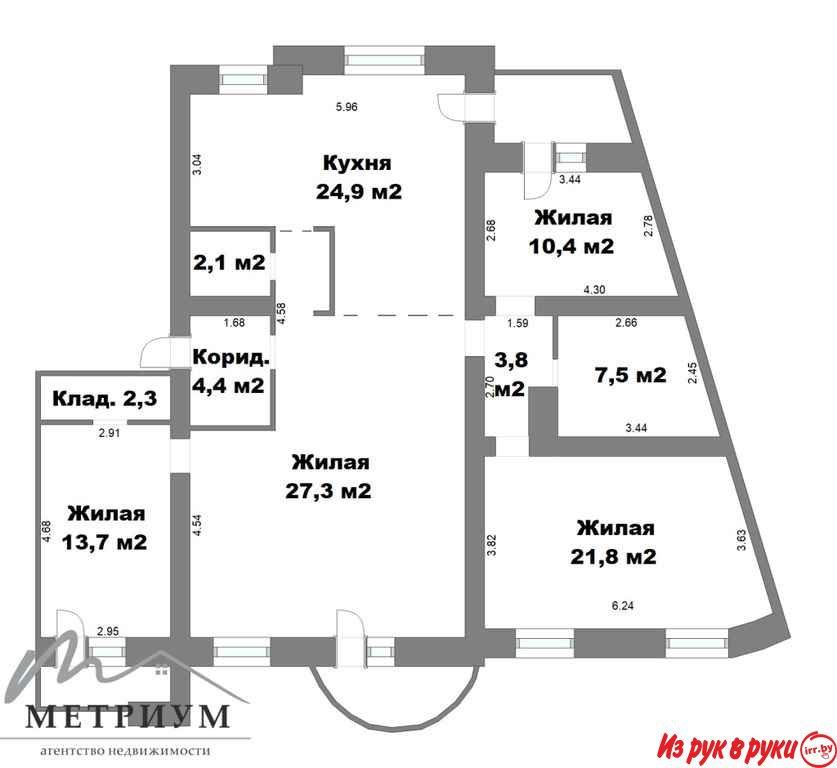 Роскошная 4-ка в центре Минска на Куйбышева, 69