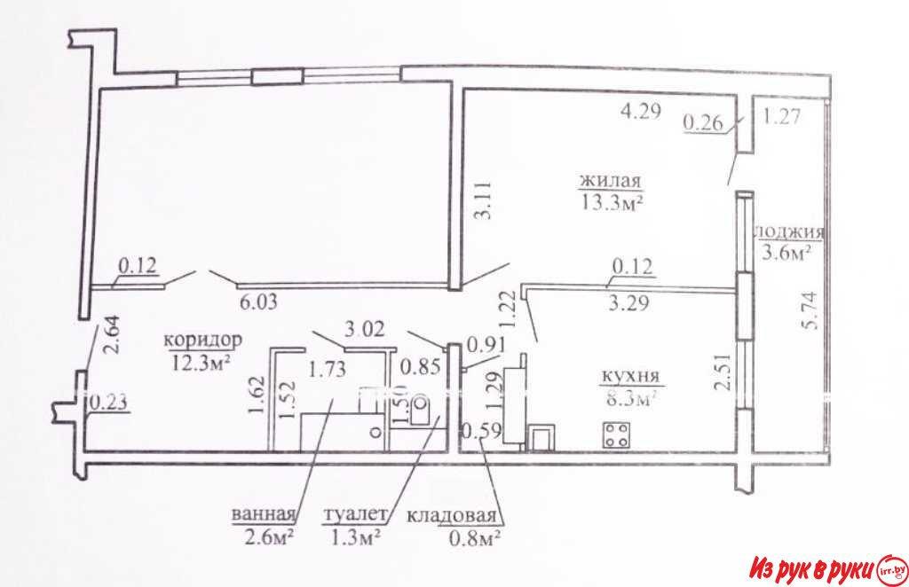 Продается 2-ком квартира в г. Заславль, Микрорайон-1, д.14. Чистая про