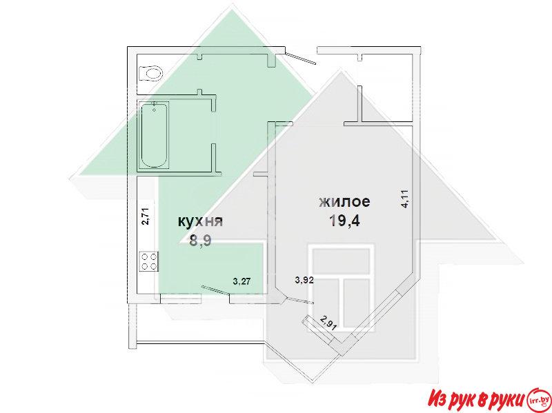 1-комн. квартира, Воровского ул, 5/9, площадь: общая 44.3 кв.м., жилая