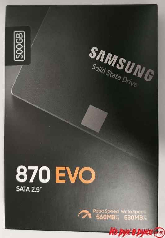 SSD 500GB Samsung 870 Evo MZ-77E500BW
500 ГБ, 2.5", SATA 3.0, контролл