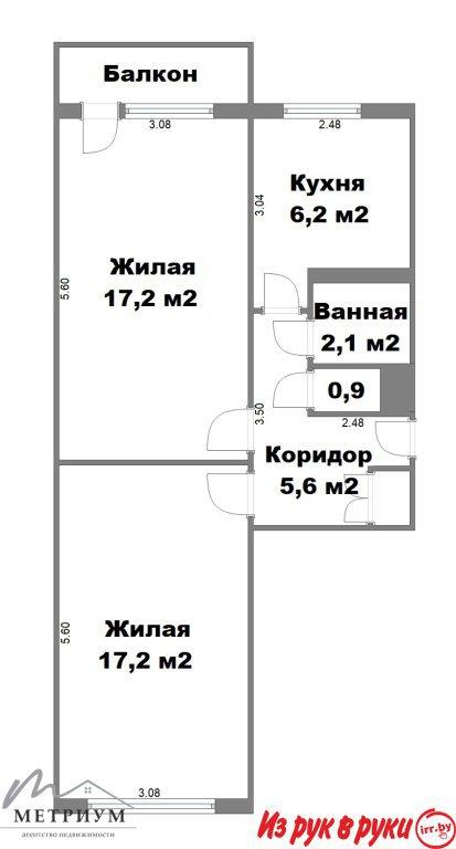 Продается 2-комнатная квартира в Чижовке по адресу ул. Уборевича, 154.