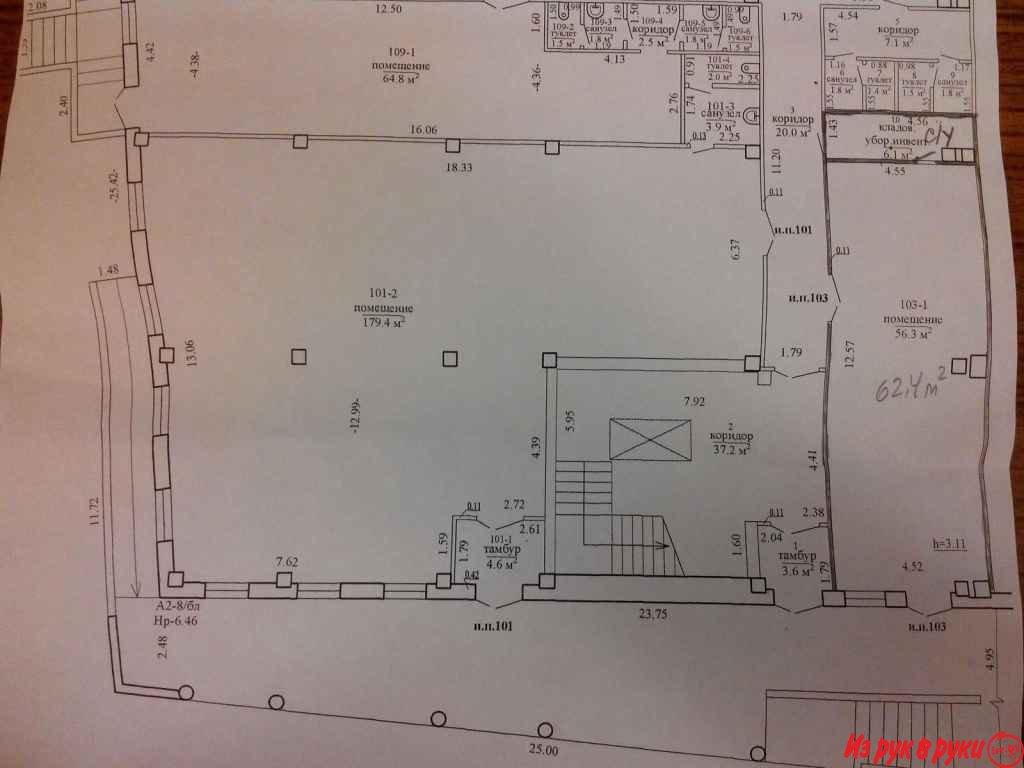 Предлагаются в долгосрочную аренду помещения 62 и 190 кв.м. в торговом