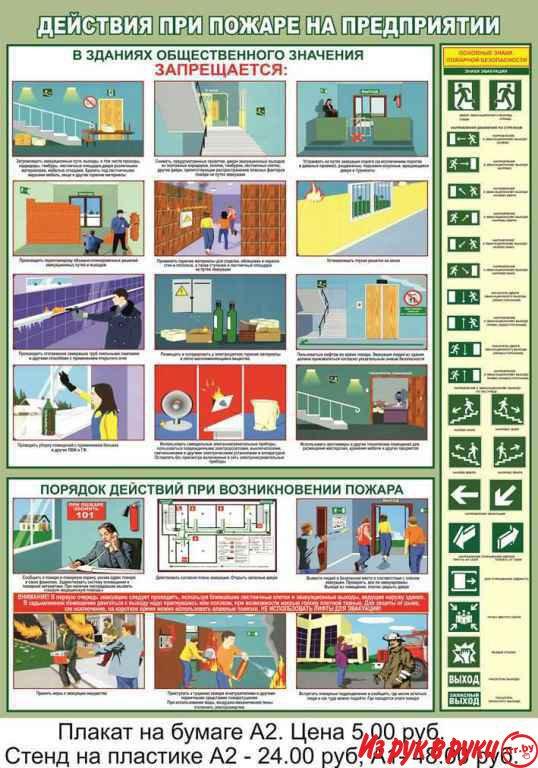 Пожарная и электробезопасность плакаты и стенды для организаций и пред