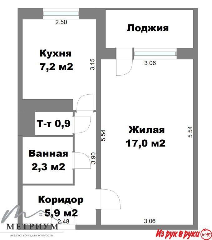 1-комнатная квартира, ул. Панченко, д.44