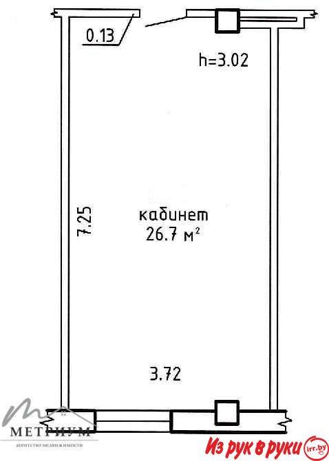 Офис 26,7 м2 в БЦ «Добродеево» ул. Ратомская, 1Б