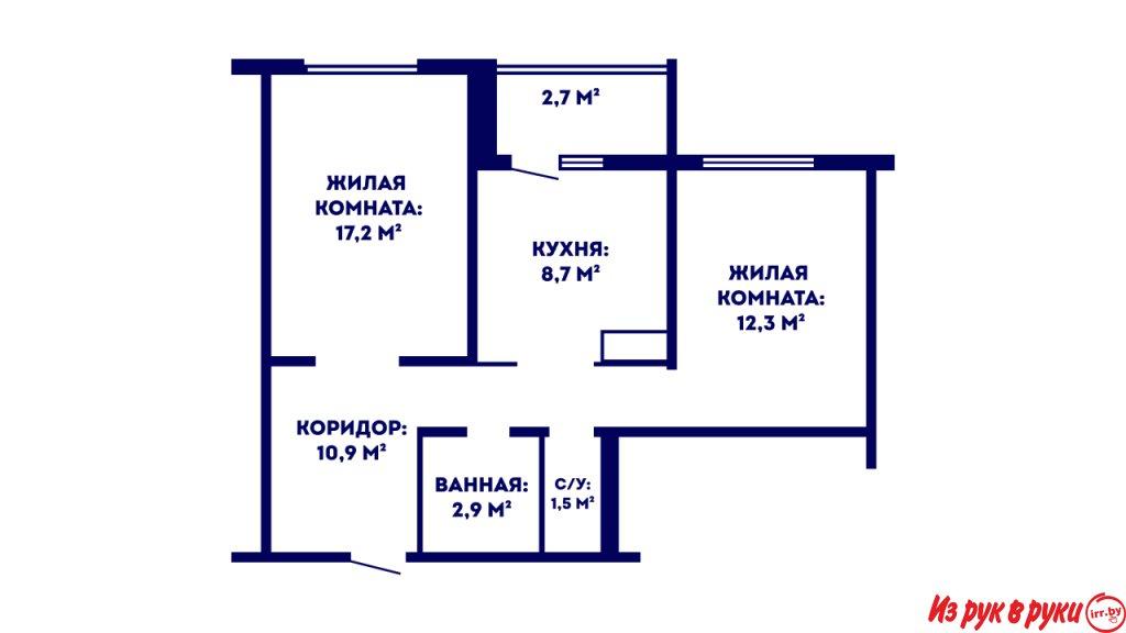 Продается 2-х комнатная квартира на 2 этаже по ул. Дзержинского 58/2, 