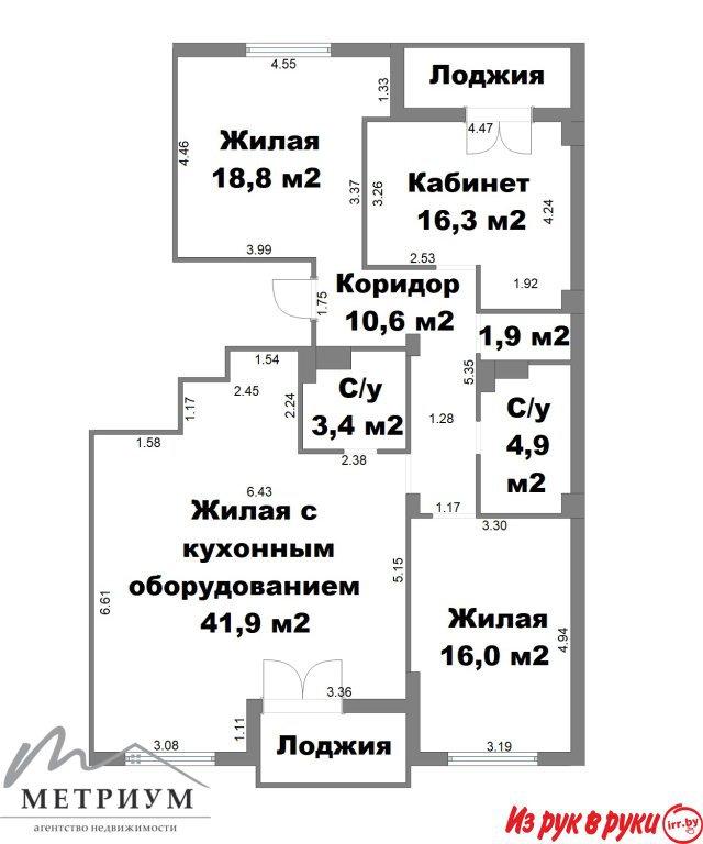 3-комнатная квартира на ул. Мстиславца, д.6 в ЖК “Маяк Минска”