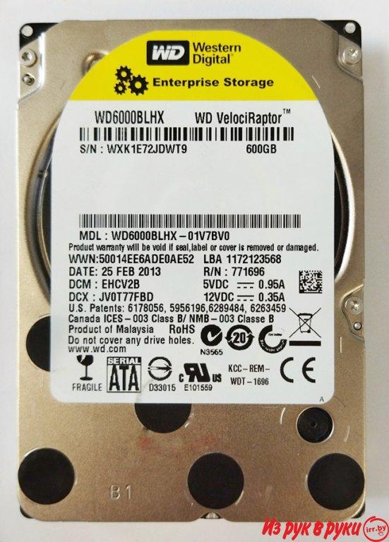 Жесткий диск Western Digital VelociRaptor WD6000BLHX 600 Гб