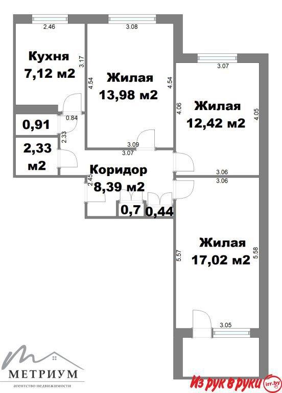 3-х комнатная квартира по ул. Заславская, д. 12