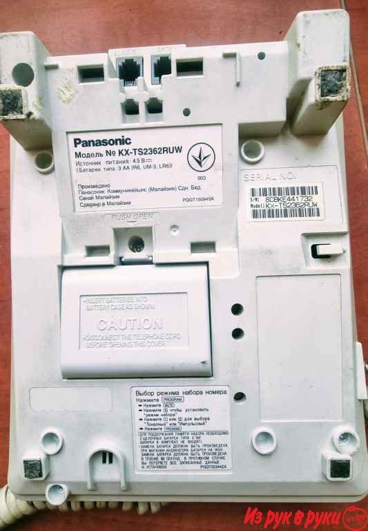 Телефон Panasonic KX-TS2362RUW в рабочем состоянии.
Мало пользовались,