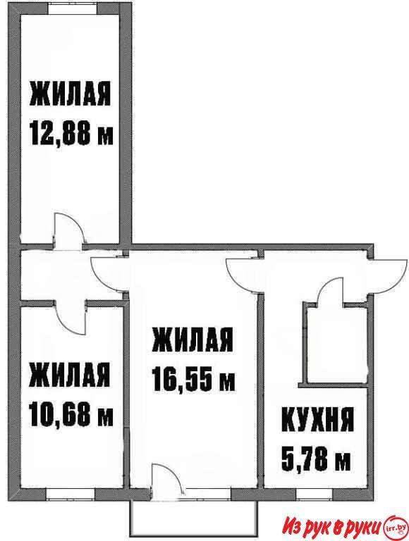 Продается 3-х комнатная квартира в самом центре города напротив центра