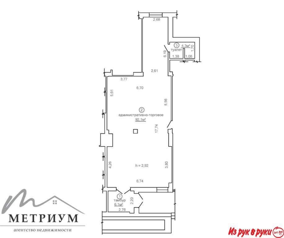 Торговое помещение 102,5 м2, пр-т Шмидта, 54А