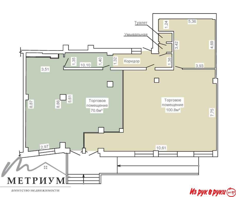 Помещения до 171,4 м2, ул. Алибегова, 28 в линейке стрит-ритейла