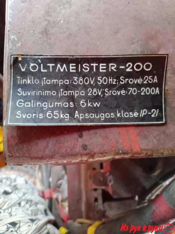 Сварочный аппарат Voltmeister 200, параметры на фото, подробности по т