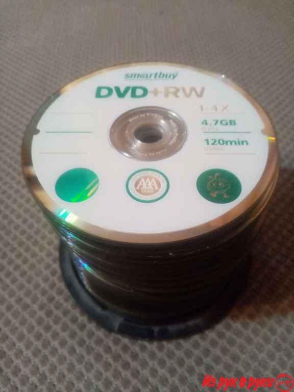 Диски DVD+RW 1-4X, 120min, 4.7GB новые 70 шт. + с фильмами - 151 шт. в