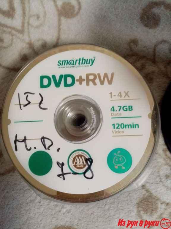 Диски DVD+RW 1-4X, 120min, 4.7GB новые 70 шт. + с фильмами - 151 шт. в