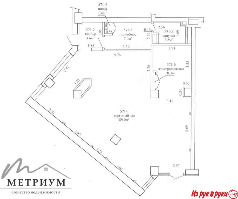 Торговое помещение 104,3 м2 на ул. Сторожовская, 6