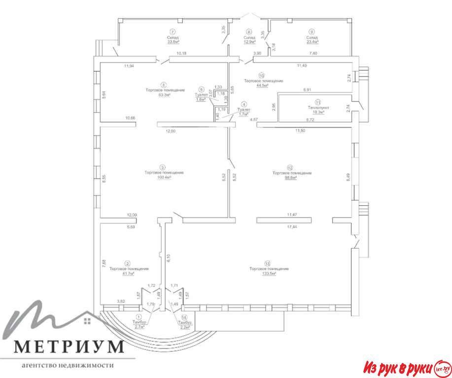 Помещение 581,6 м2 в г. Барановичи, ул. Притыцкого, 77