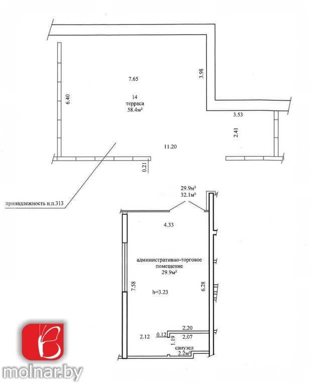 Продажа торгового помещения в Минск Мире 90м2.