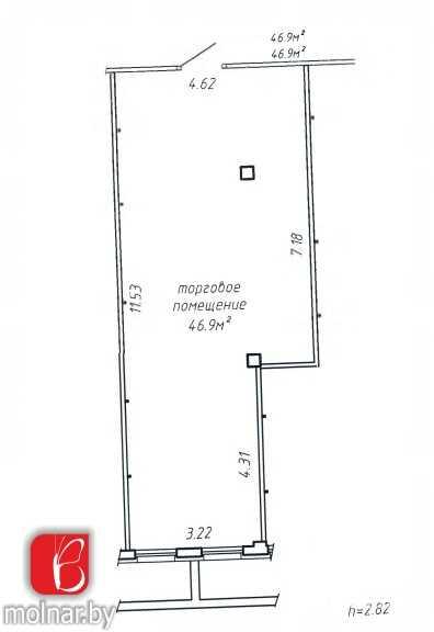Продажа торгового помещения в ЖК "Маяк Минска" 46.9м2