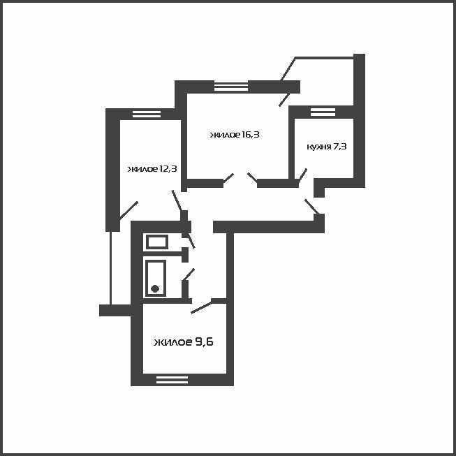 3-комнатная квартира, Центр