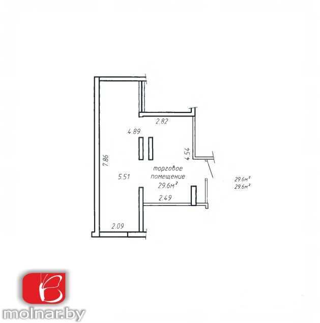 Продажа торгового помещения в ЖК "Маяк Минска" 29.6м2