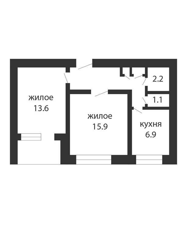 2-КОМНАТНАЯ КВАРТИРА В ЦЕНТРЕ С ВОЗМОЖНОСТЬЮ ПЕРЕВОДА В КОММЕРЧЕСКУЮ