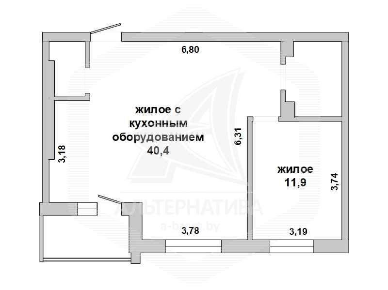 Продажа двухкомнатной квартиры в Бресте, ул. Гоголя