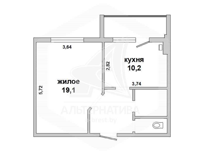 Продажа однокомнатной квартиры в Жабинковском районе, г. Жабинка